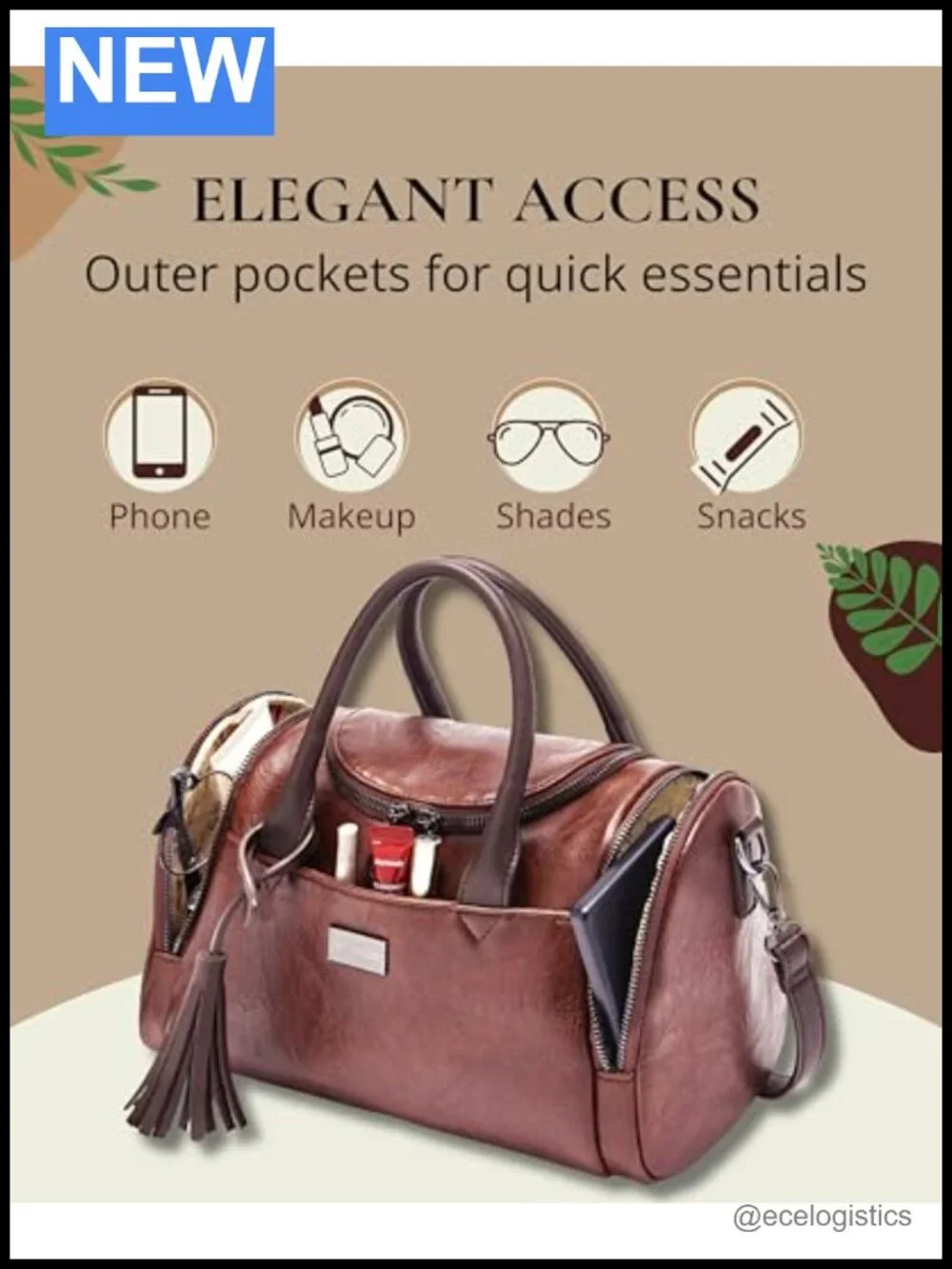 Vegan Leather Faux Leather Top Handle Shoulder Satchel - Women's Crossbody